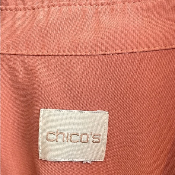 Chico's Women’s Terracotta Button Down Shirt - Picture 2 of 8